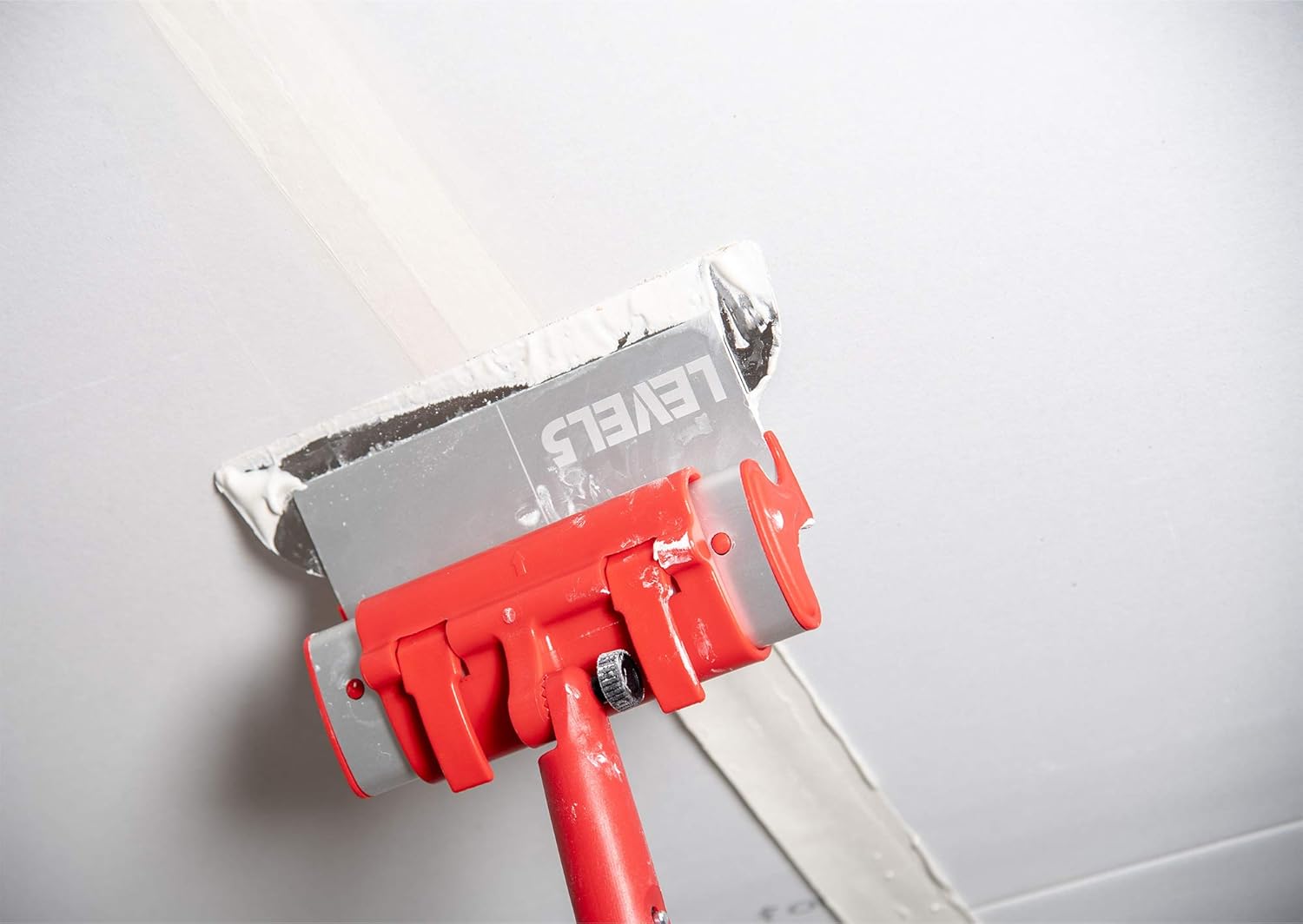 LEVEL5 14" Skimming Blade | Smoothing/Knock-Down Knife | Extruded Aluminum & European Stainless Steel Construction | High-Impact End Caps | Sheetrock Drywall Gyprock Wall-Board Plasterboard | 4-914