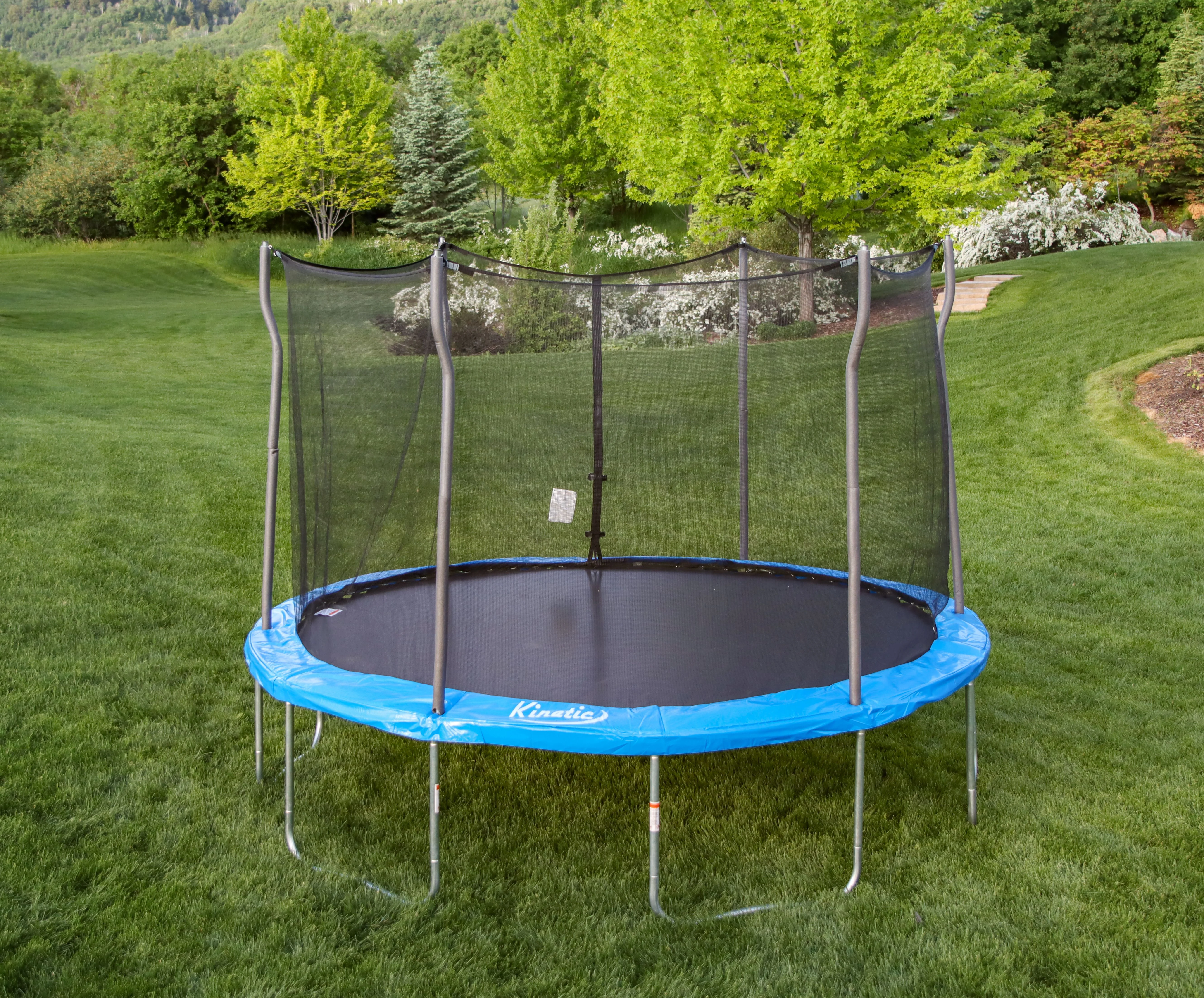 Propel Trampolines Kinetic 12' Round Backyard Trampoline with Safety Enclosure