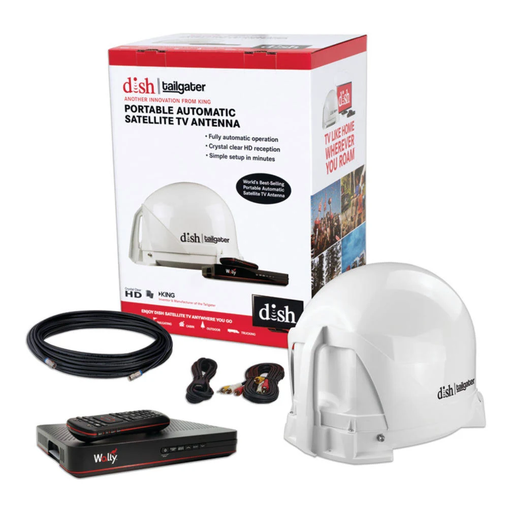 King Dish Vq4450 Tailgater Bundle - Portable Satellite TV Antenna