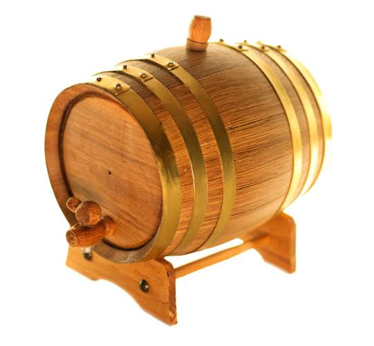 American Oak Barrel Gold (Brass Hoops), Age Whiskey, Beer, Wine, Bourbon, u0026 More - 3 LITER or .80 Gallon