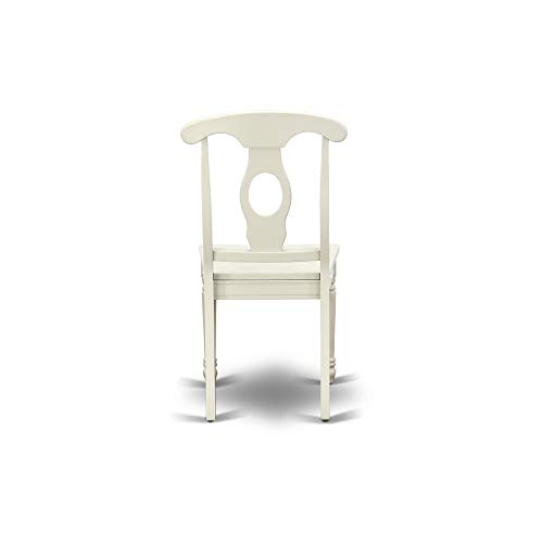 East West Furniture Vancouver 9 Piece Set Includes an Oval Dining Table with Butterfly Leaf and 8 Kitchen Chairs, 40x76 Inch, VAKE9-LWH-W