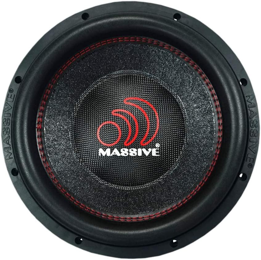 Massive Audio HIPPOXL84R - 8 Inch Car Audio Subwoofer, High Performance Subwoofer for Cars, Trucks, Jeeps - 8" Subwoofer 900 Watt RMS, 1800w MAX Dual 4 Ohm, 2.5 Inch Voice Coil. Sold Individually