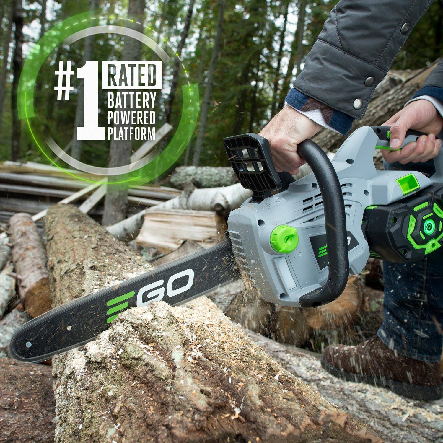 Ego CS1400 14 in. 56-Volt Lithium-Ion Cordless Chainsaw - Battery and Charger Not Included