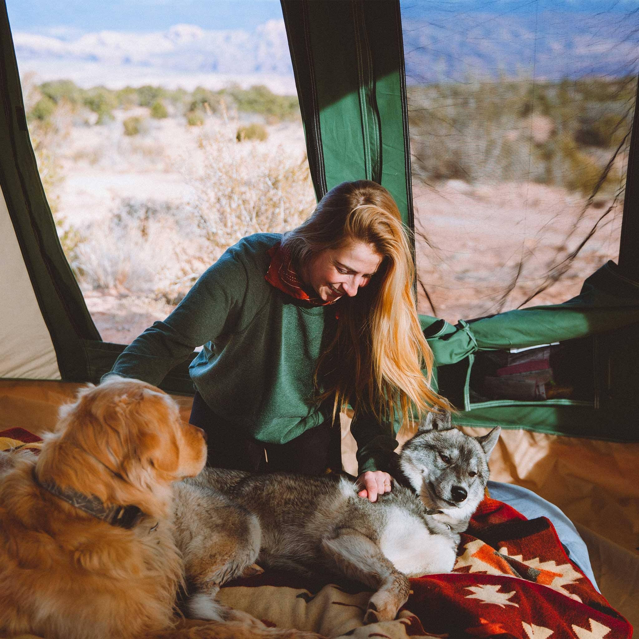 Family Cabin Tents | Cotton Canvas | Basic 10x10 | Camping u0026 Glamping Brown