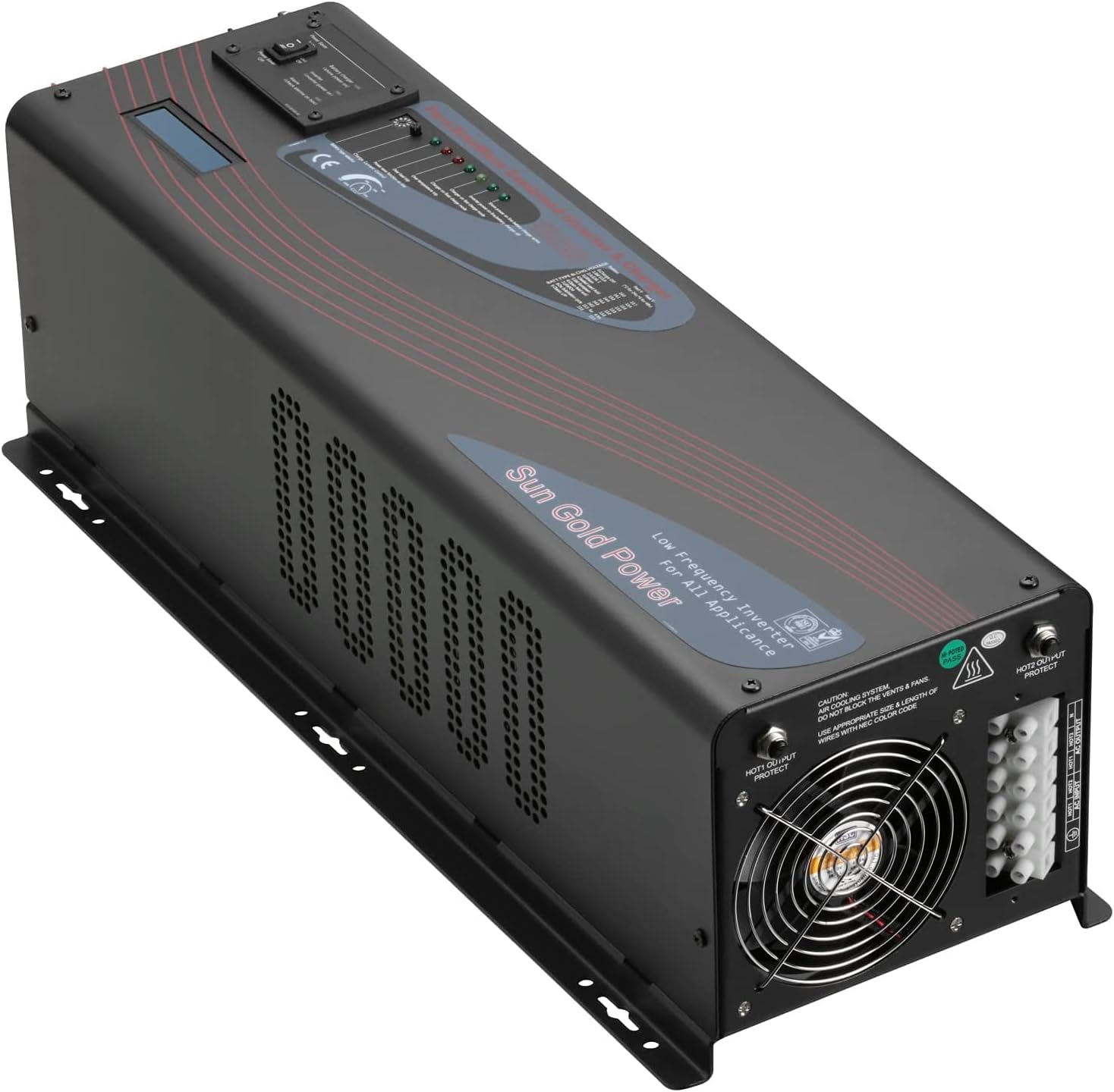 SUNGOLDPOWER UL1741 4000W 48Vdc Pure Sine Wave Inverter Low Frequency 240Vac Input to 120Vac/240Vac Output Split 50/60 Hz with Battery Charger Off-Grid 12000W Peak