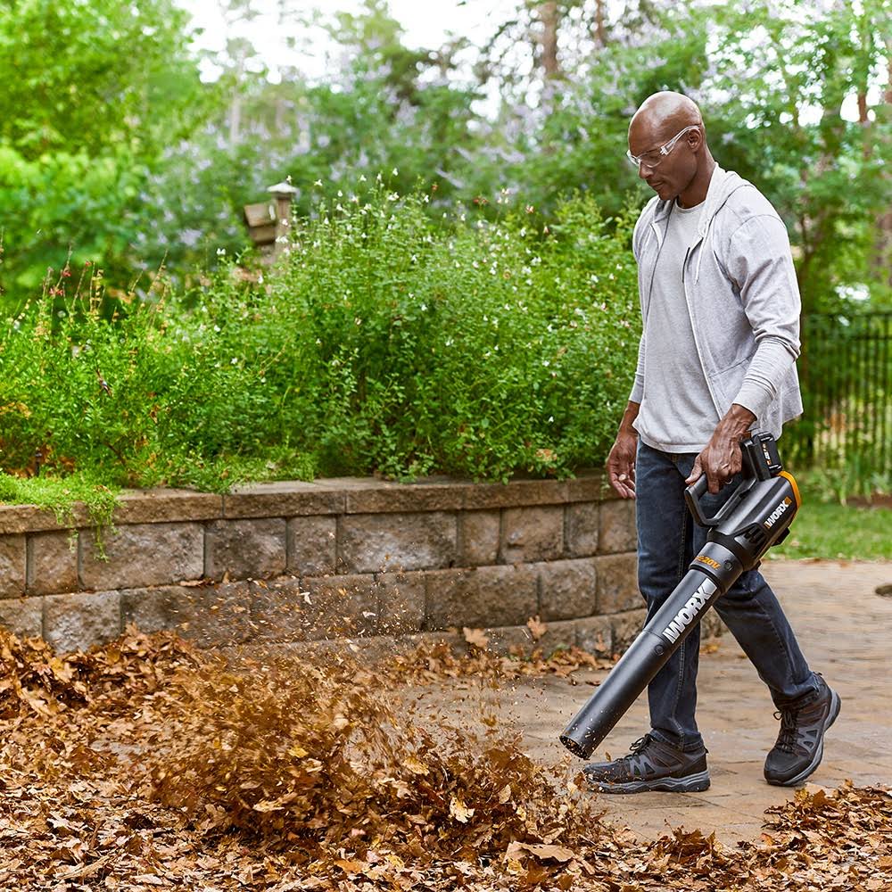 Worx Wg547.1 20 Volt Power Share Cordless 2 Speed Leaf Blower with 2 Batteries