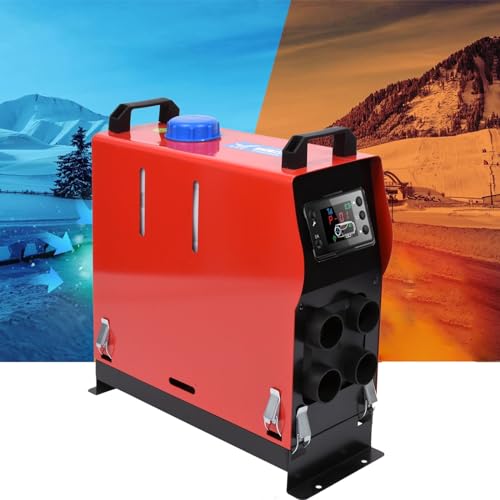 All in One Intelligent Diesel Heater, 12V/24V, 5KW Parking Heater，Diesel Heater with Smart LCD Display, 5L Fuel Tank and Remote Control