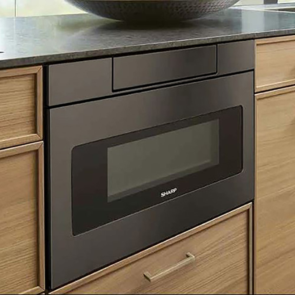 Sharp 24" 1.2 cu. ft. 950W Microwave Drawer Oven, Black Stainless Steel (SMD2470AH) - (Open Box)