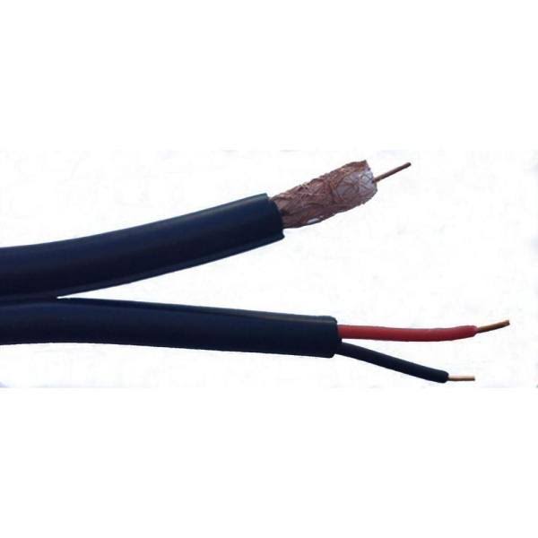 SPT 500 ft. RG59 Coaxial Cable with Power Cable in Black