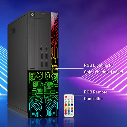 Dell Gaming OptiPlex Desktop RGB Computer PC | Intel Core i7 3.4Ghz | AMD RX 550 4GB GDDR5 | 16GB RAM 512GB SSD | RGB Gaming Keyboard & Mouse WiFi | Windows 10 HDMI (Renewed)