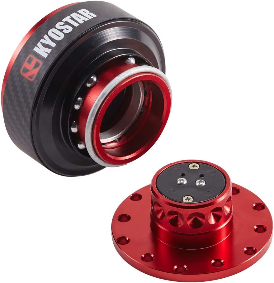 WKD Titanium Steering Wheel Quick Release Hub Adapter Snap Off Boos Kit Black #8313