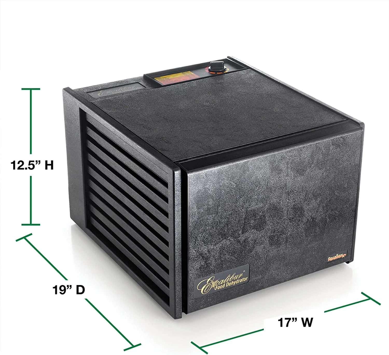 Excellent Excalibur 3900B Electric Food Dehydrator Machine with Adjustable Thermostat Accurate Temperature Control and Fast Drying  600 W  9 Trays  Black