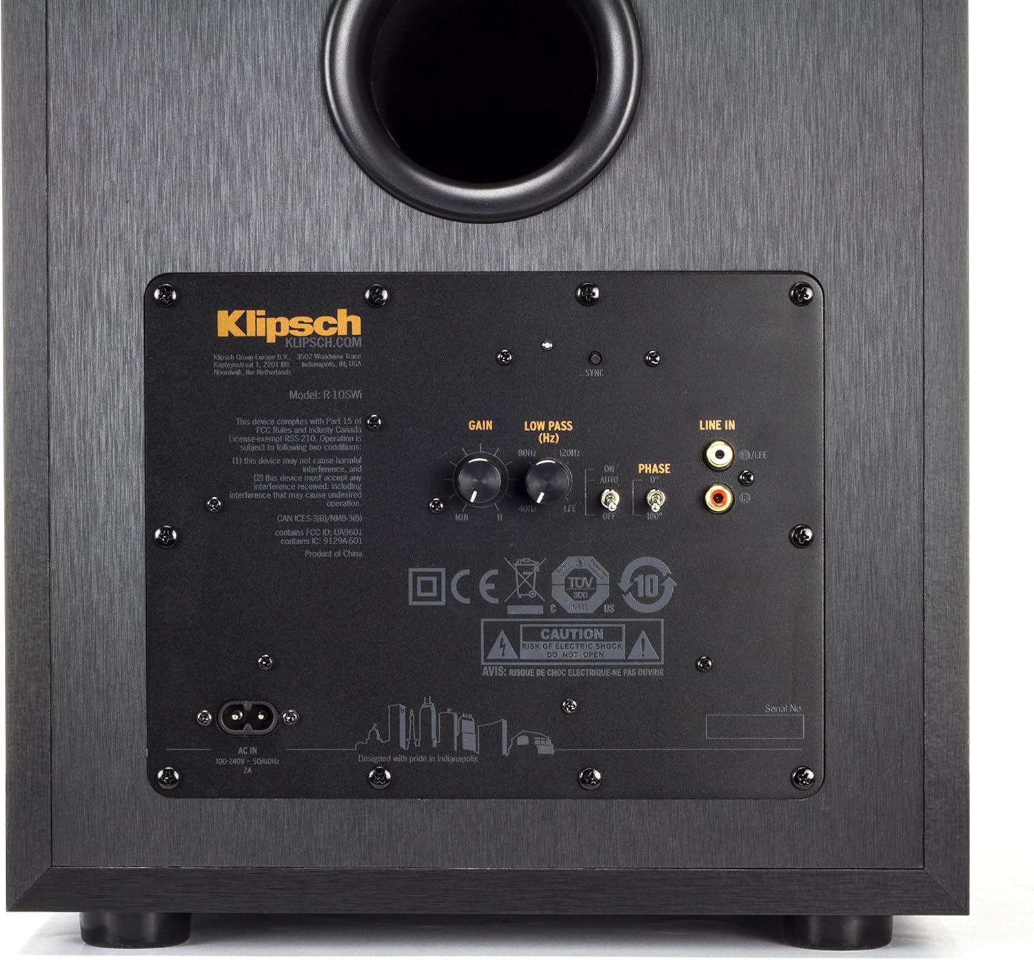 Klipsch R-10SWi 10" Wireless Subwoofer - Brushed Black Vinyl