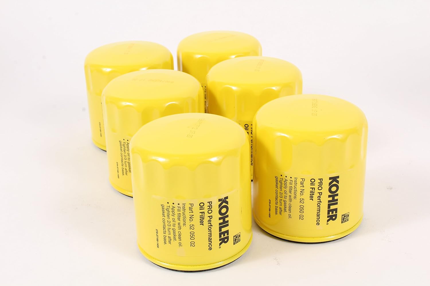 Kohler 52 050 02-S Pack of 6 Pro Performance Oil Filters Pack of 2