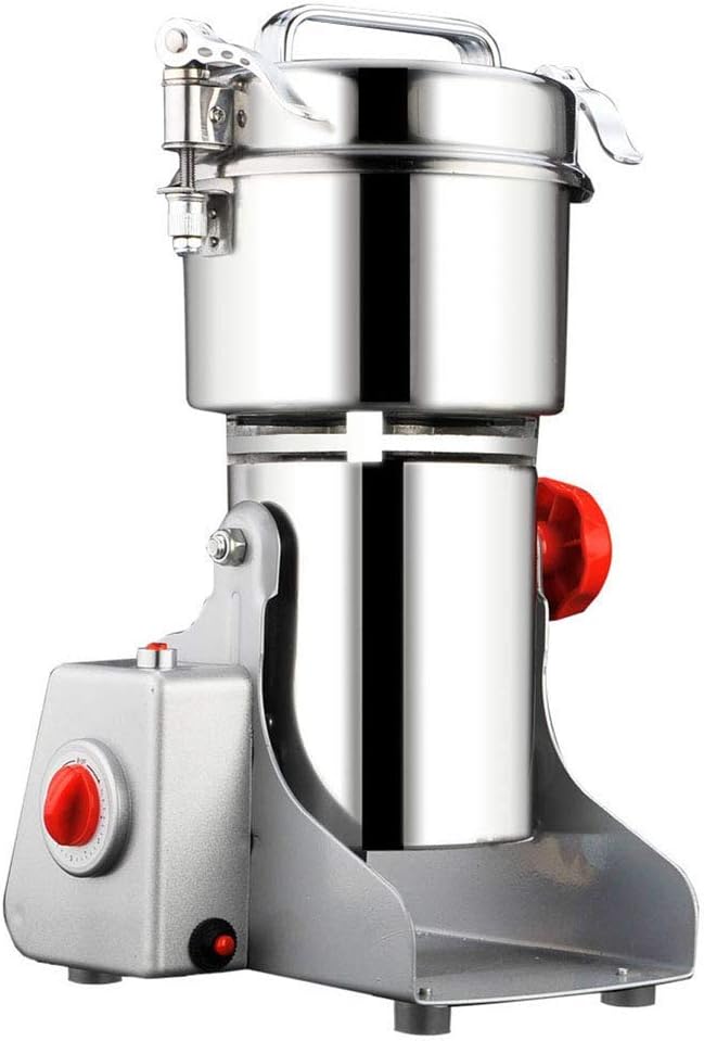 700G Commercial Electric Stainless Steel Grain Grinder Mill Grain Grinder Mill Flour Powder Machine High-Speed Swing Type Grain Spice Nut Energy Saving Grinding