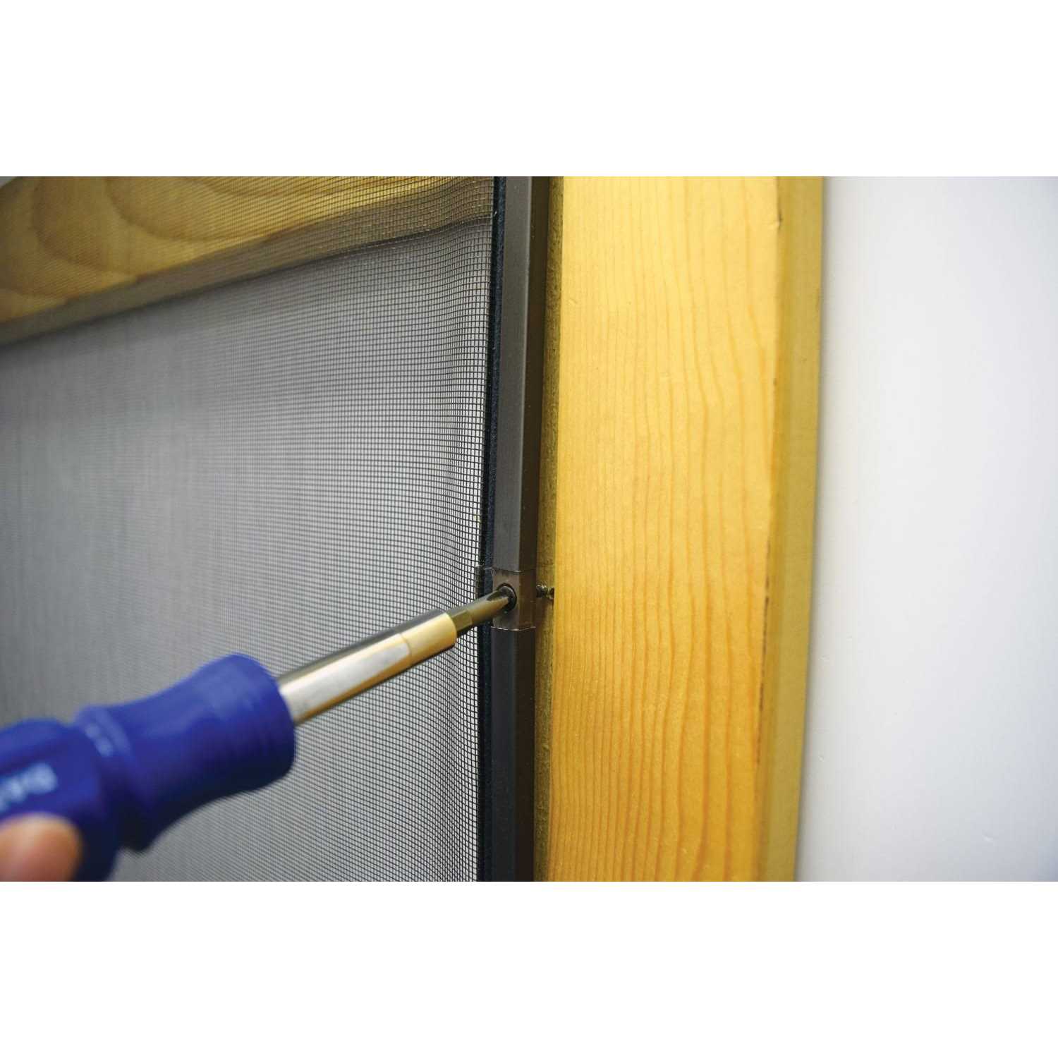 Screen Tight 36 in. x 80 in. Chesapeake Series Reversible Wood Screen Door with Medium Pet Flap - Pet Supplies online store