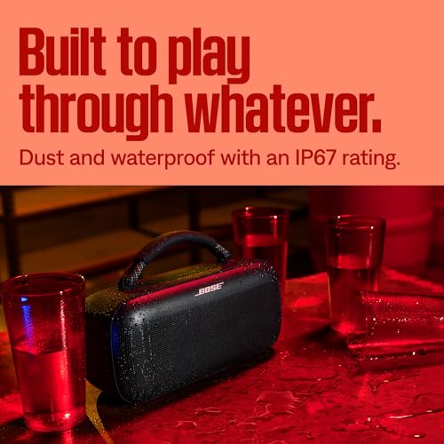 Bose SoundLink Max Portable Speaker, Large IP67 Waterproof Bluetooth Speaker, Up to 20 Hours of Playtime, USB-C, Built-in 3.5mm AUX Input, Black
