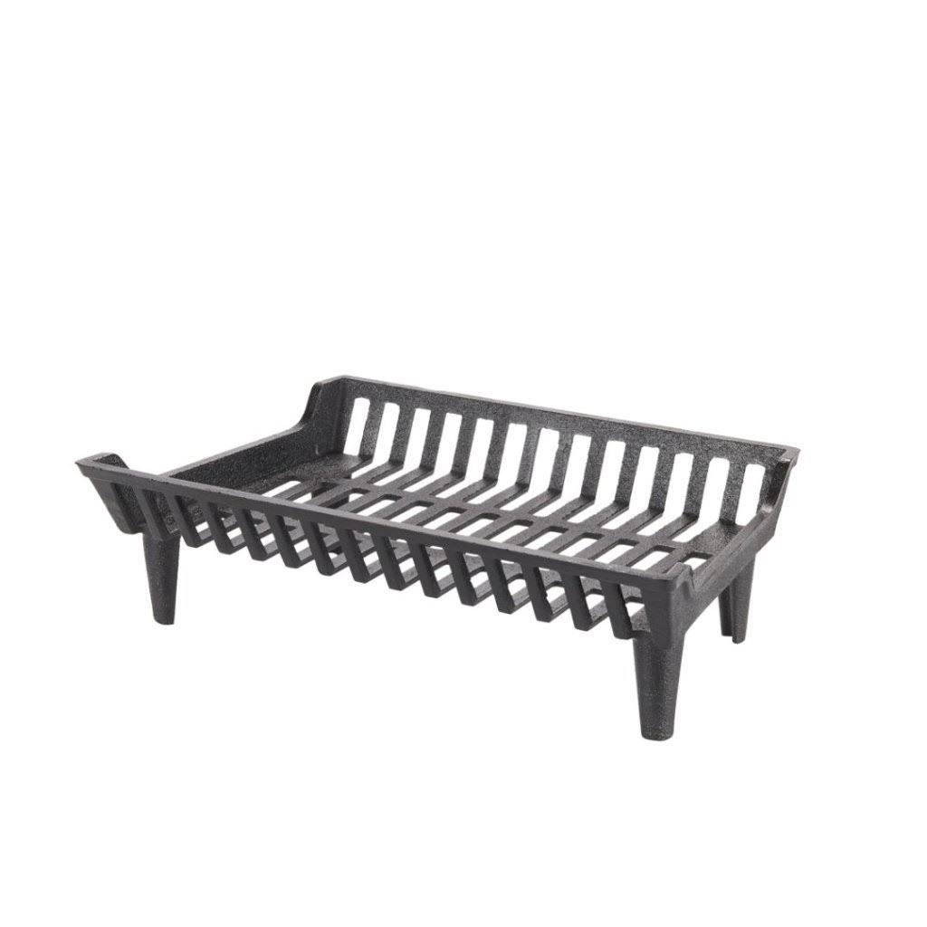 HY-C G800-24 Cast Flat Bottom Style Fireplace Grate with Cast-on 4x22 Legs