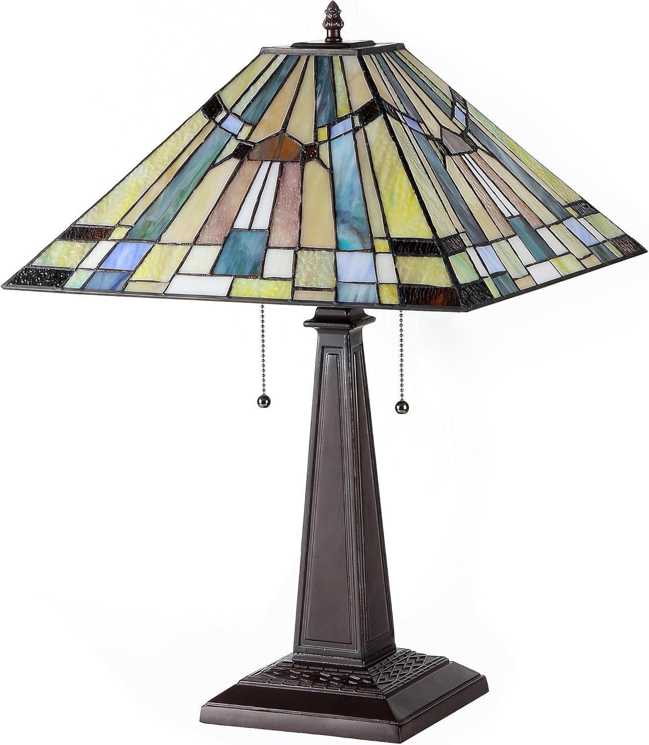 Tiffany-Style 2 Light Mission Table Lamp 16" Shade