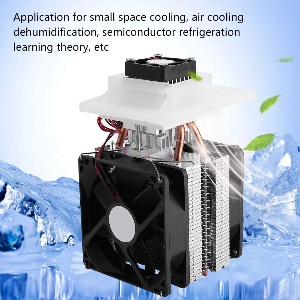 12V Semiconductor Refrigeration Thermoelectric Peltier Air Cooling Dehumidification System Cooler Fan Cooling System Kit 175x100x98 mm