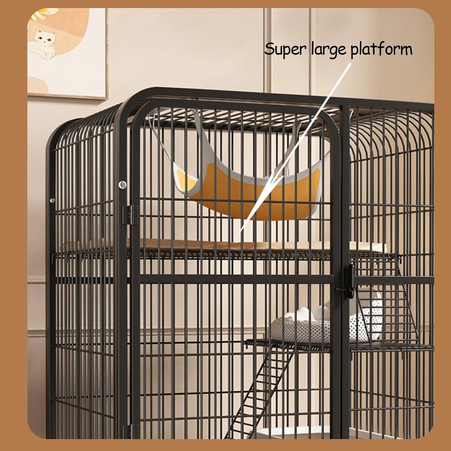 Cat Cage, Cat Enclosure with Cat Litter Box, Large 2/3 Tier Cat Playpen Cat Kennels, Exercise Place Ideal for 1-2 Cat