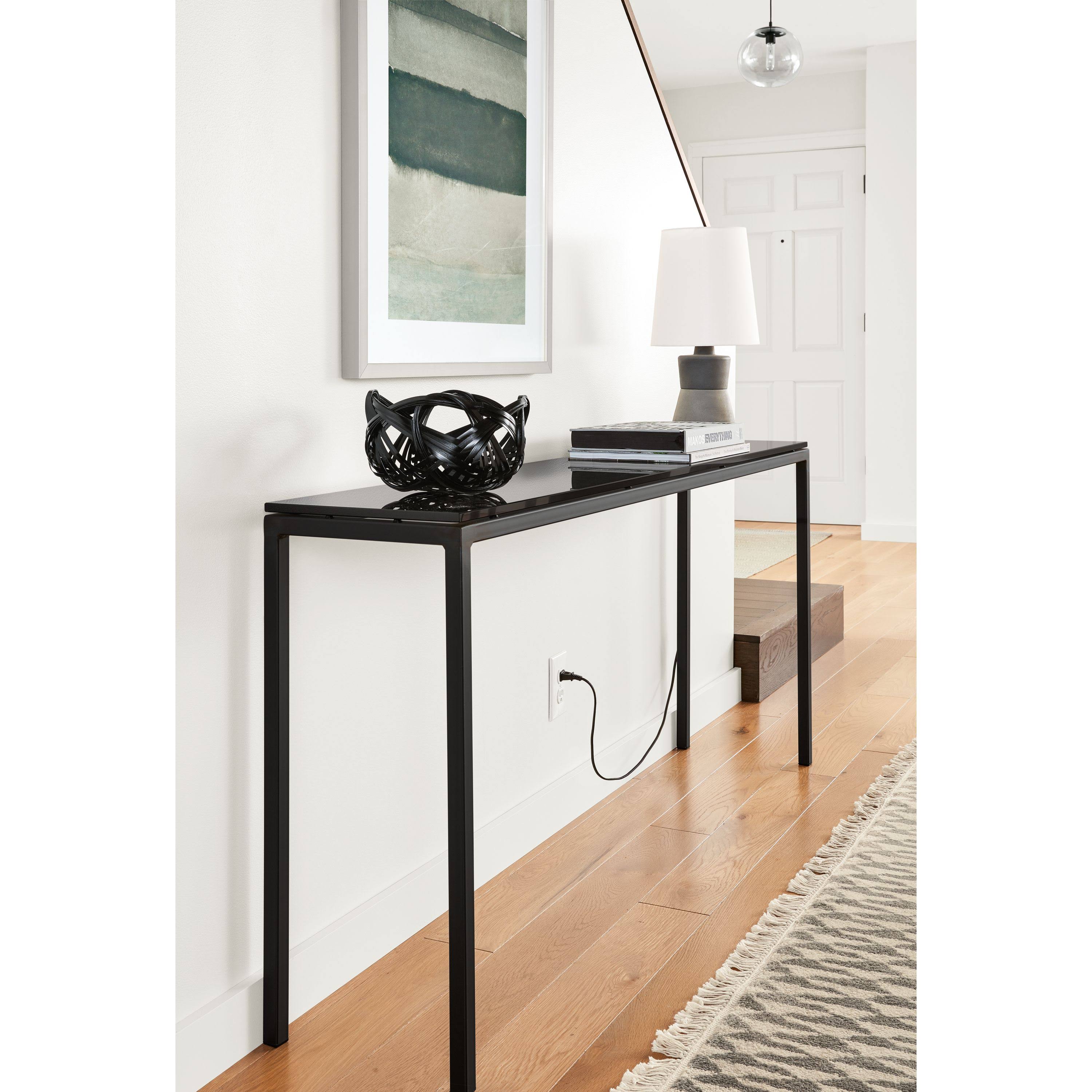 Room u0026 Board | Modern Parsons Console Table w/ Leg 18d 36W 29h 1.5x22 in White | White Oak Top w/ Taupe Base