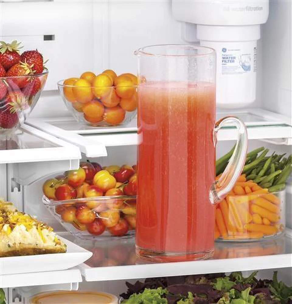 GE Appliances GWE19JSLSS ENERGY STAR 18.6 Cu. Ft. Counter-Depth French-Door Refrigerator-Stainless Steel
