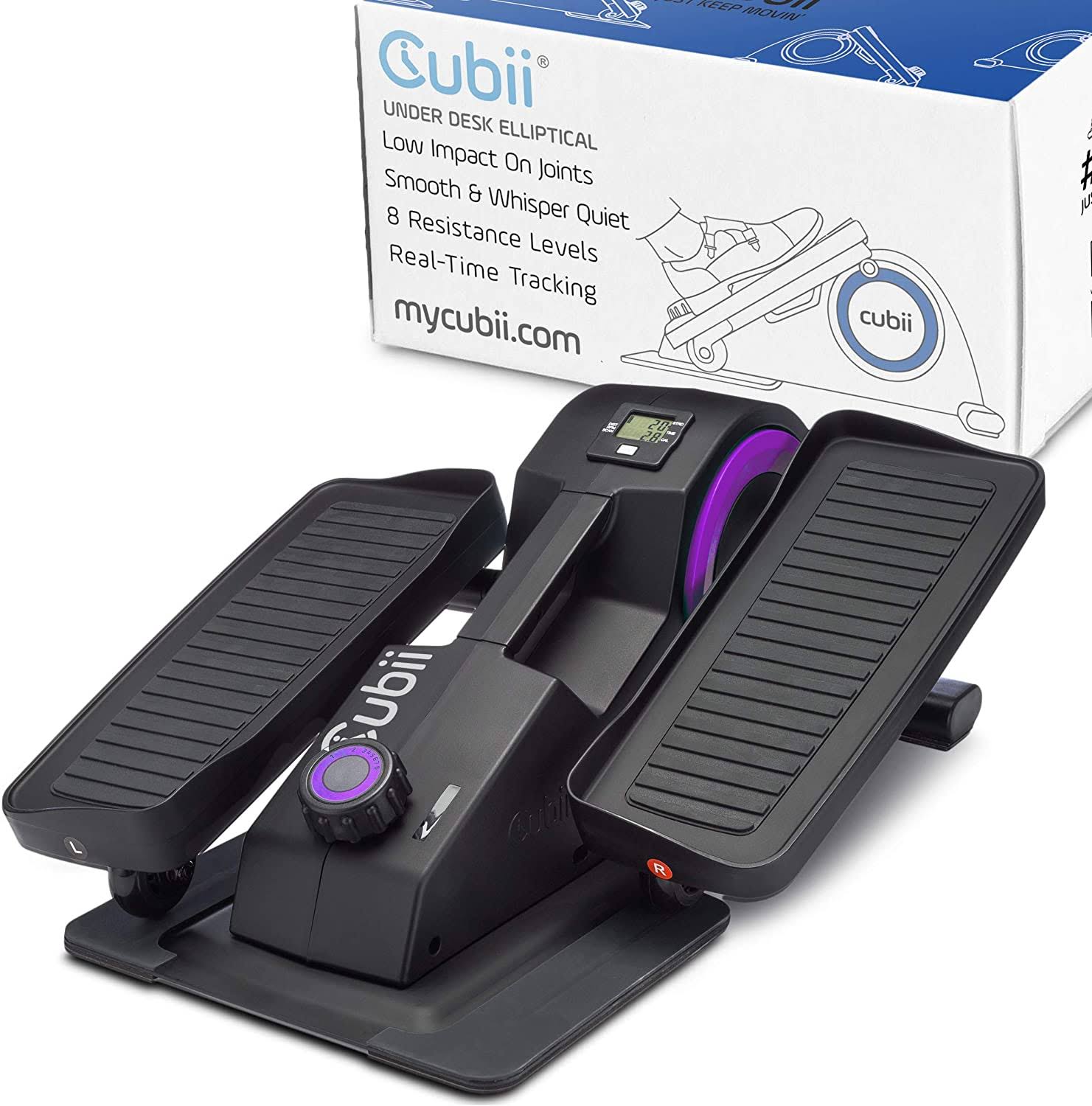 Cubii JR1 Compact Seated Elliptical Machine - Purple