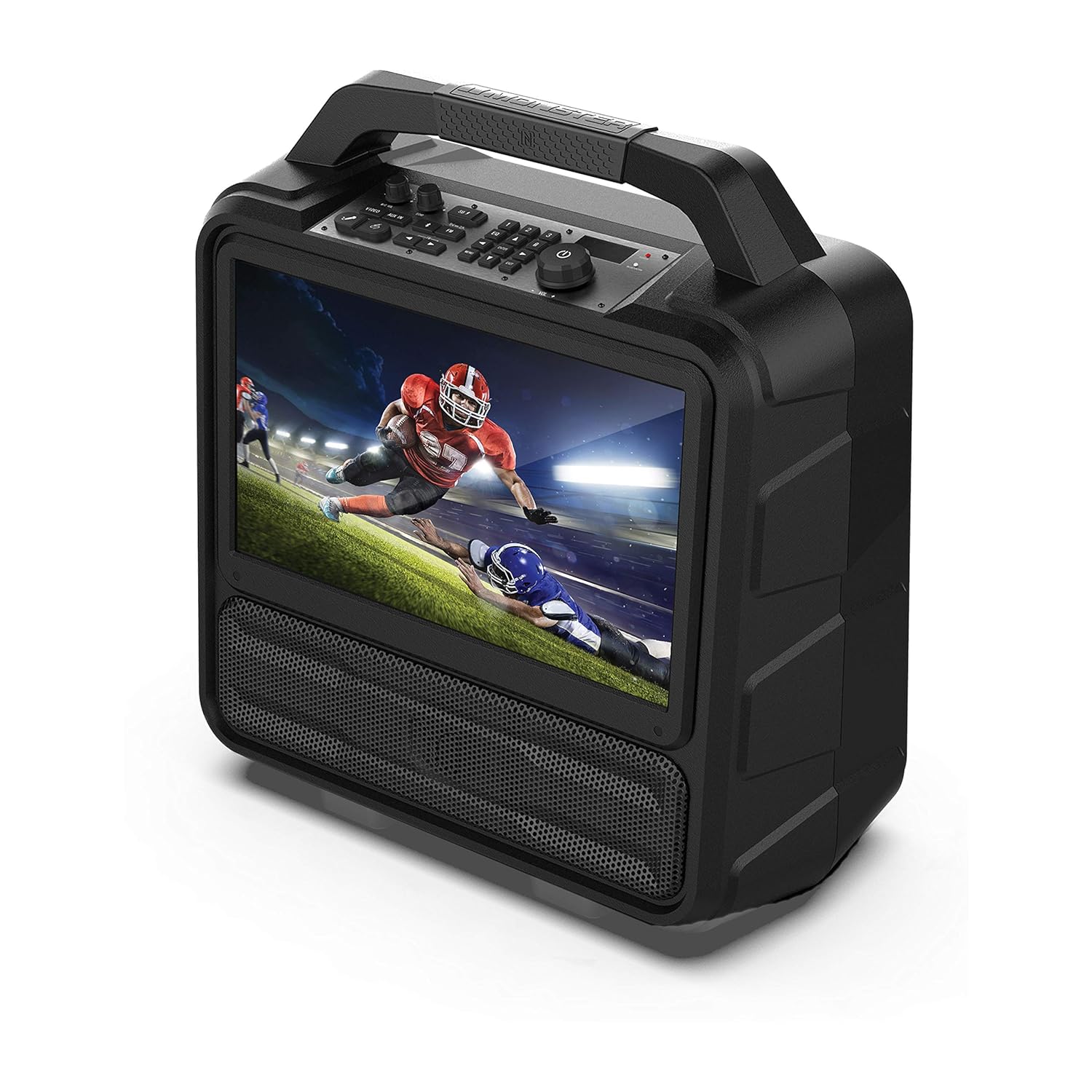 Monster Vision | Portable Entertainment System, 15.6” Full HD Screen, 60W Audio | Up to 25 Hours Playback | Two HDMI Ports for Your Favorite Smart Streaming Device, Gaming Console & TV