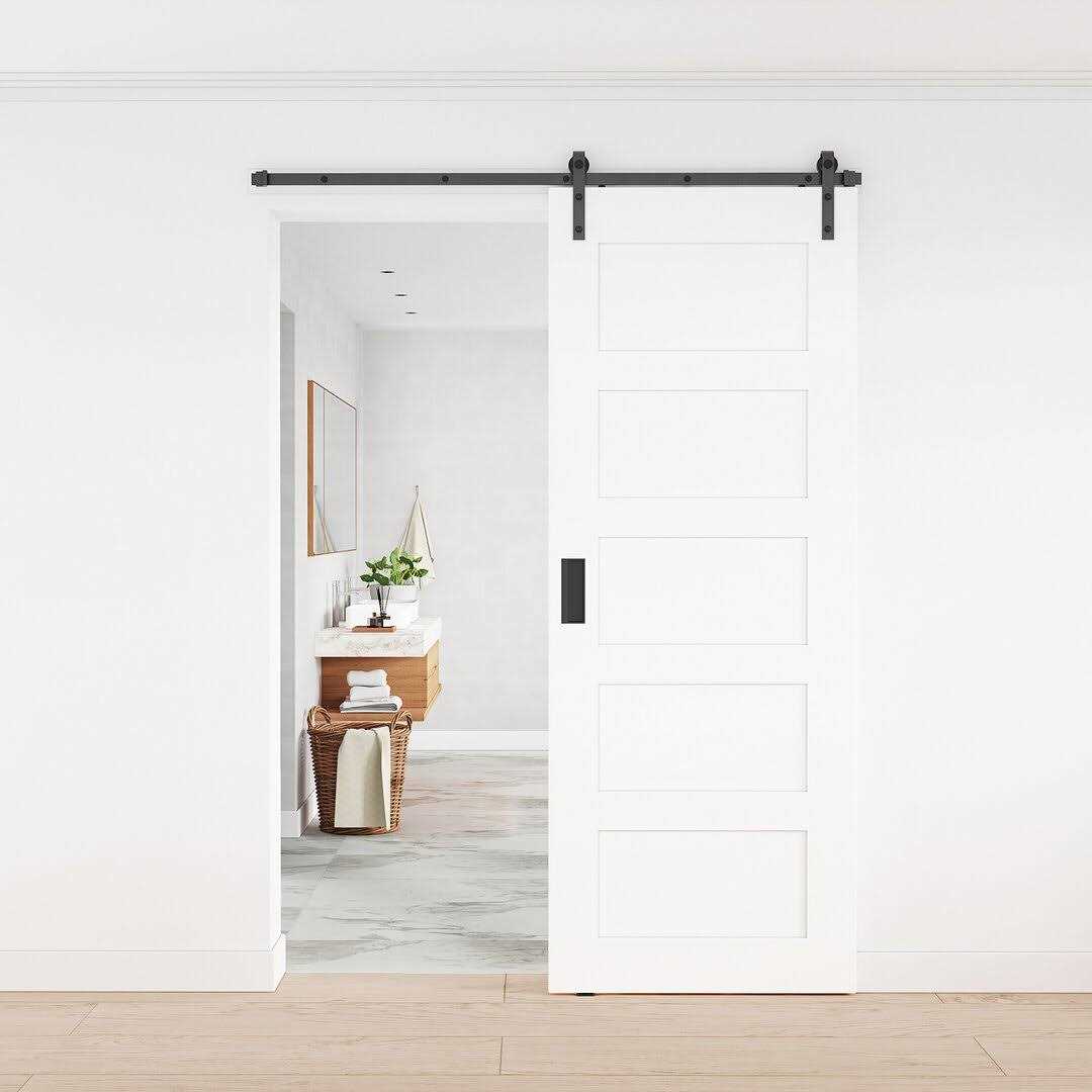 Antique Sliding Standard Single Track Barn Door Hardware Kit Lazio Track Length - Shop Hardware Tools Online Store