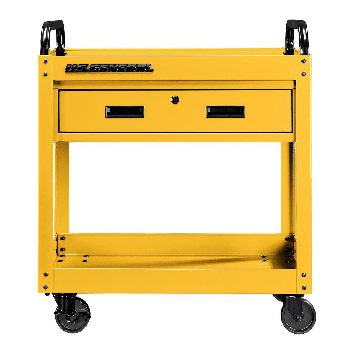 U.S. GENERAL 30 in., 1-Drawer Service Cart, Yellow
