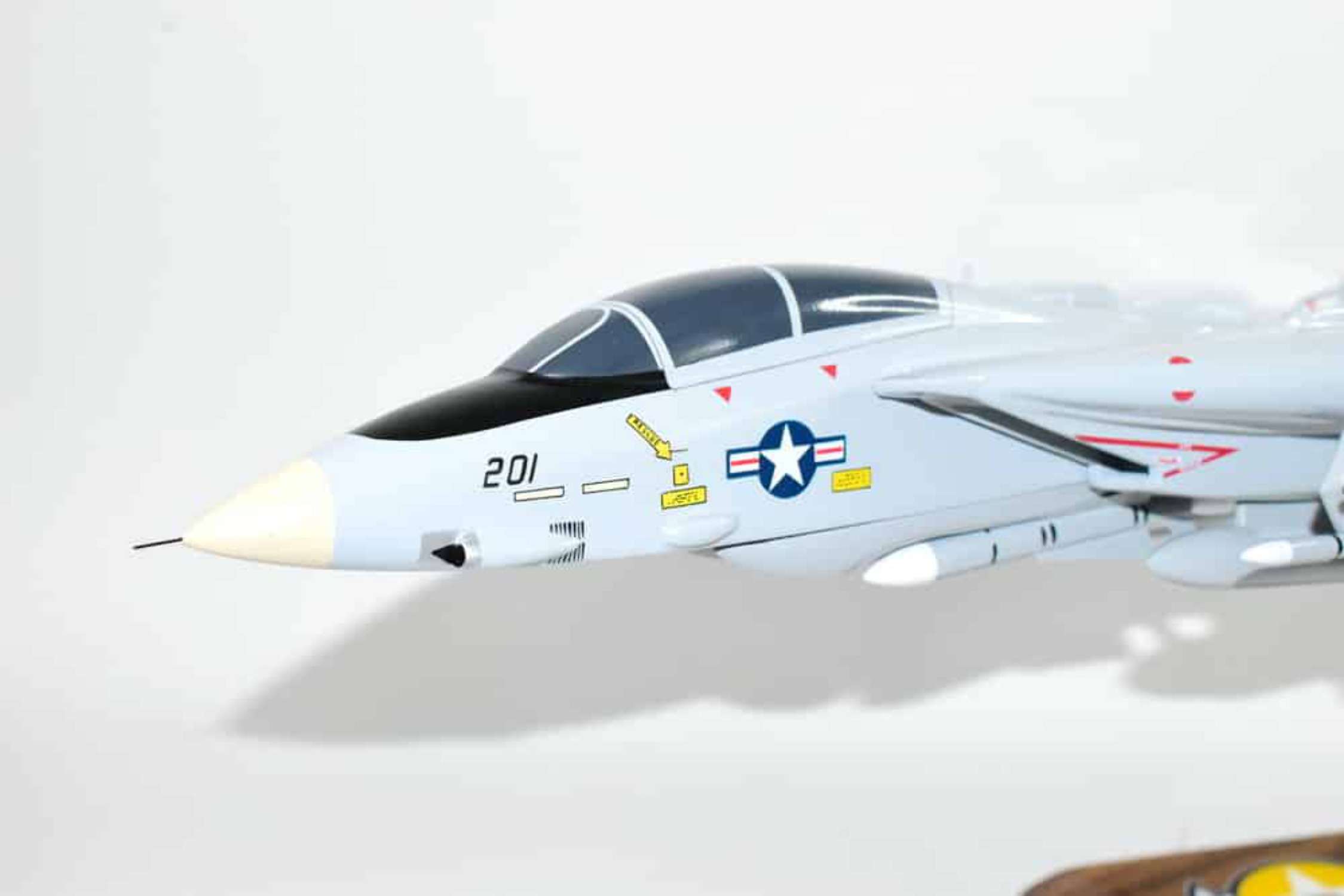 VF-202 Superheats F-14 Tomcat Model, 1/42 (18) Scale, Mahogany, Navy, Fighter