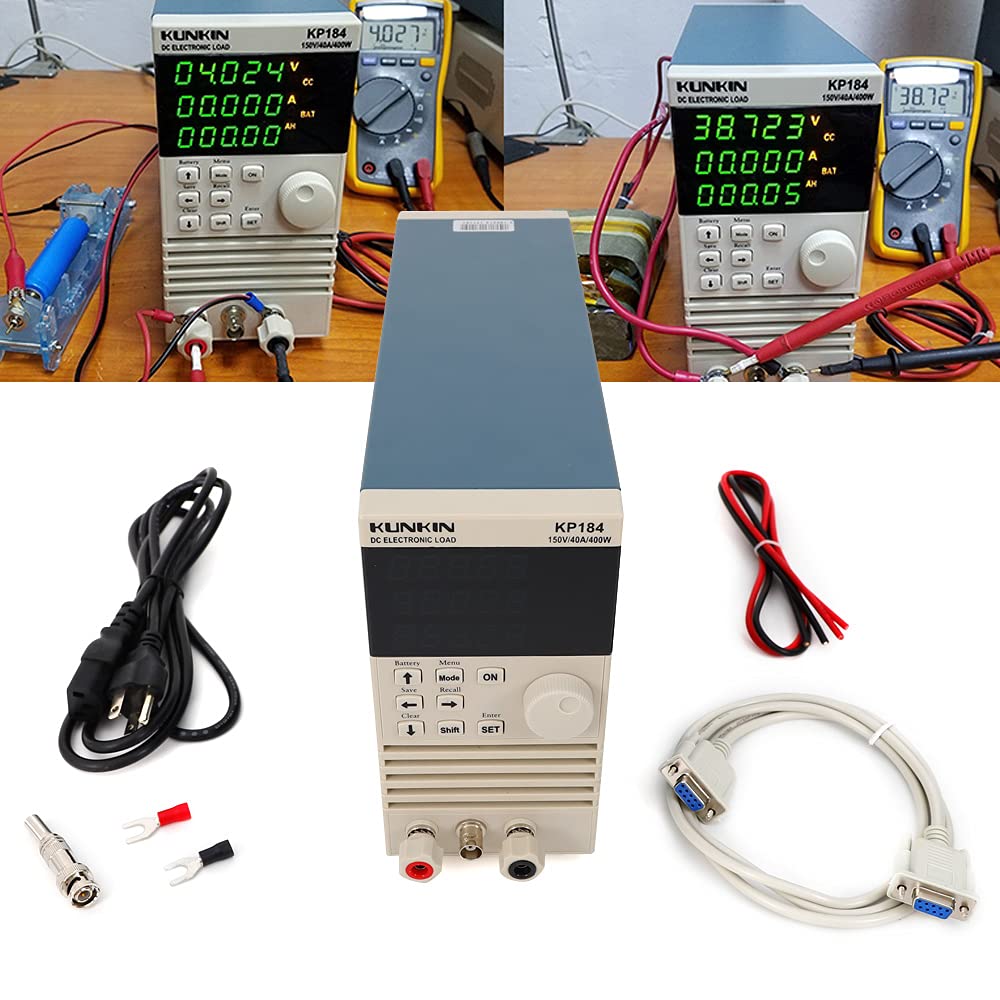 DC Electronic Load Battery Capacity Tester, GDAE10 Internal Resistance Tester Electronic Outlet Power Tester RS485/232 400W 150V 40A, KP184