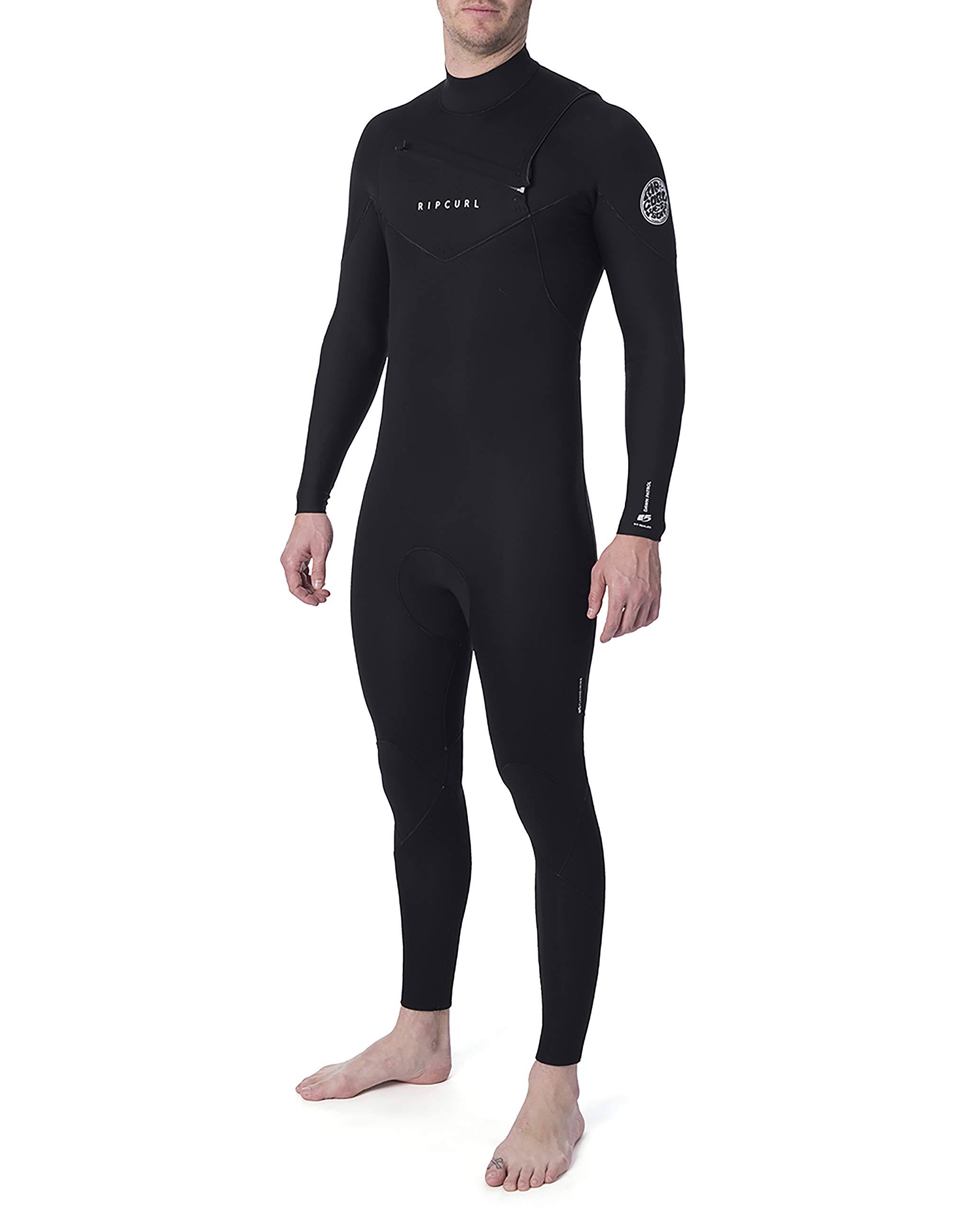 Rip Curl Dawn Patrol 4/3mm Chest Zip Mens Wetsuit - Black