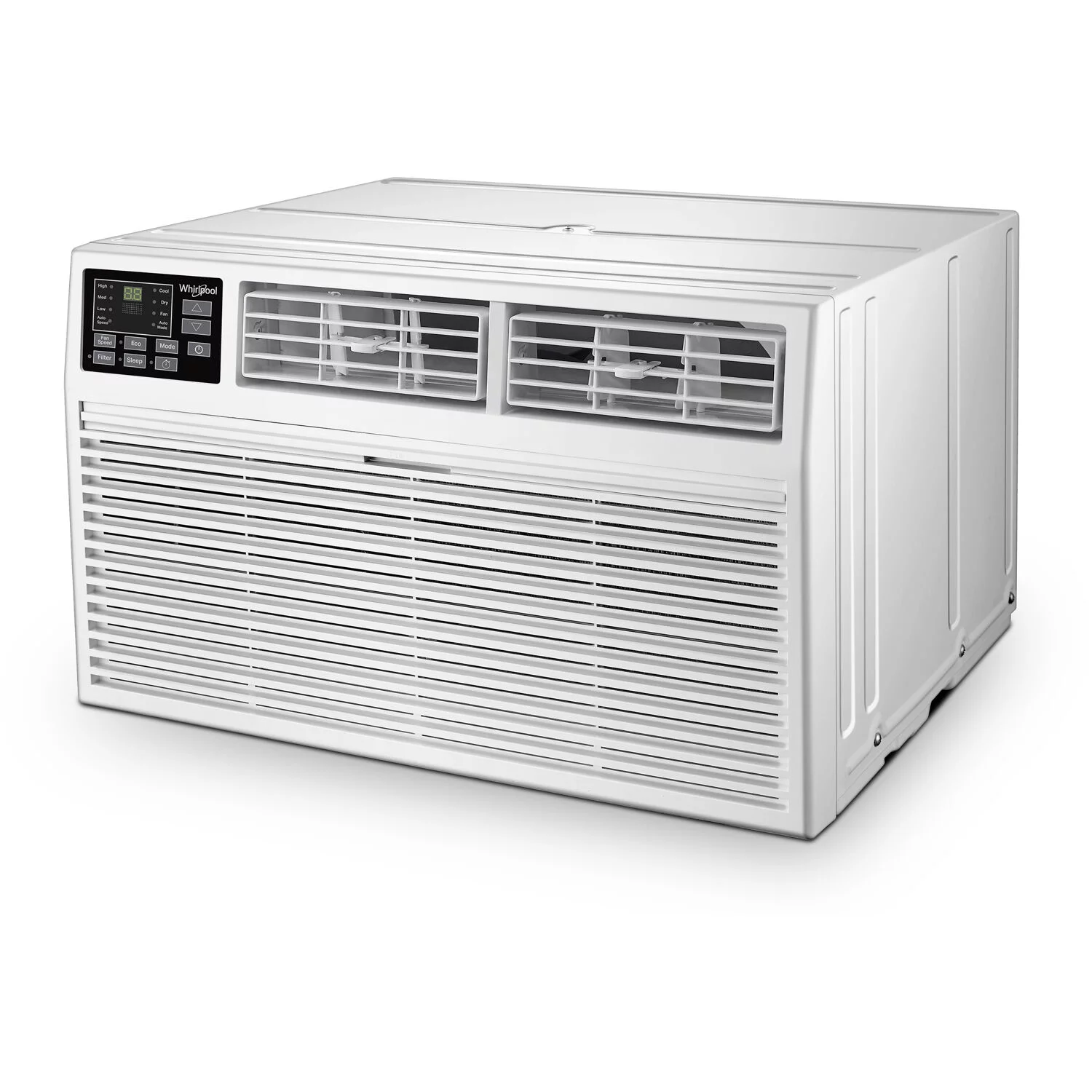 Whirlpool 12,000 BTU 230-Volt Through-the-Wall Air Conditioner, Dehumidifier | AC for Rooms up to 550 Sq.Ft | Remote Control | Digital Display | 24H Timer | WHAT122-2AW