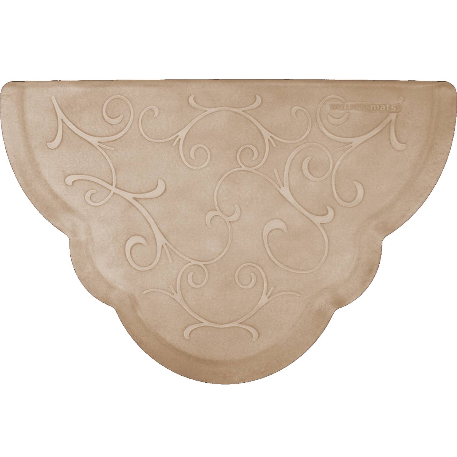 WellnessMats 32x22 x 22x22 Studio Collection Scalloped-Bella - Sand Dollar