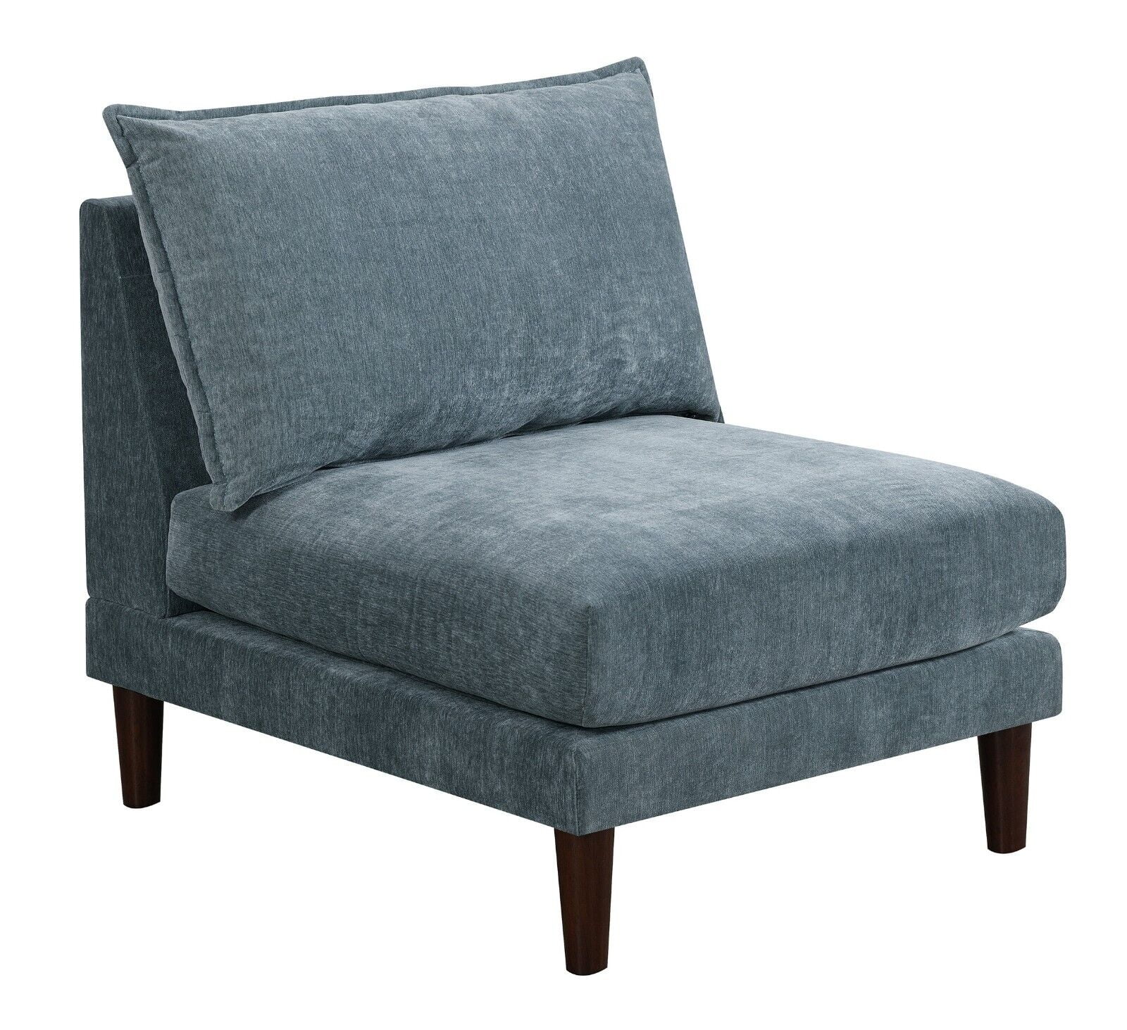 Living Room Classic 7pc Modular Sofa set 4x Corner Wedge 2x Armless Chair 2x Ottoman Mineral Morgan Fabric Cushion Couch
