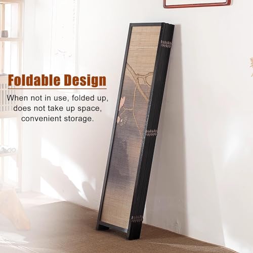 Japanese Screen Room Divider 6 Panels, Folding Portable Screen, Home/Office/Changing Room Freestanding Privacy Screen - Indoor Outdoor Space Partition Wall, 175cm Tall