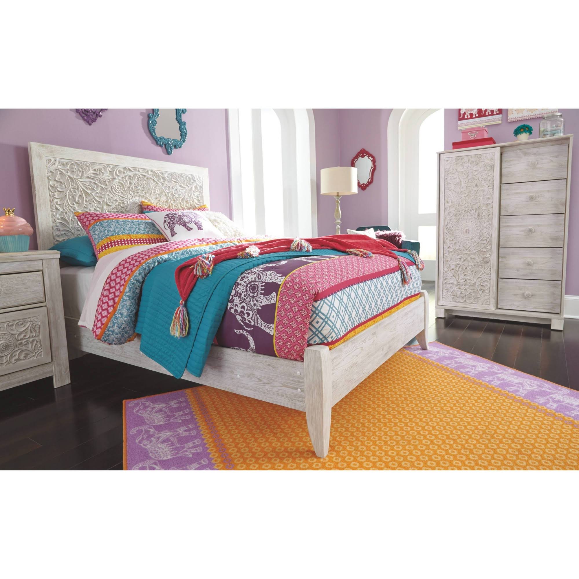 Ashley Paxberry Full Panel Headboard White