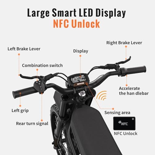 GT73PRO/GT73 Electric Dirt Bike for Adults, 3000W 60V 50MPH //2400W 48V 37MPH, 36.4AH Dual Battery Ebike Up to 85 Miles, 25" Motorcycle Tire, UL2849 All Terrain for Mountains, Snow, Sand, Road