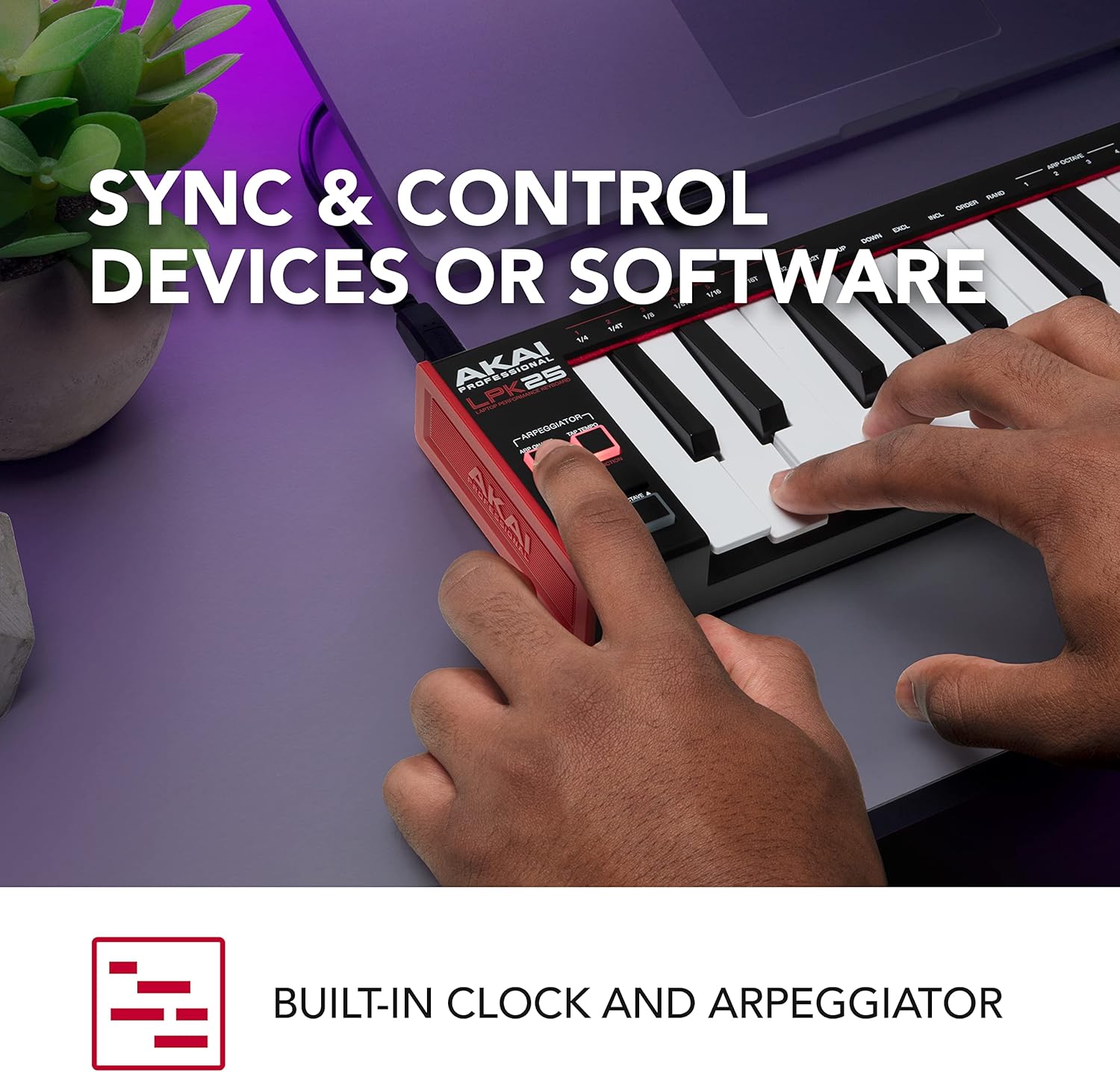 Beat Maker Bundle - AKAI Professional LPK25 and LPD8 - USB MIDI Keyboard with 25 Synth Keys and USB MIDI Controller with 8 Responsive RGB MPC Drum Pads, with Music Production Software