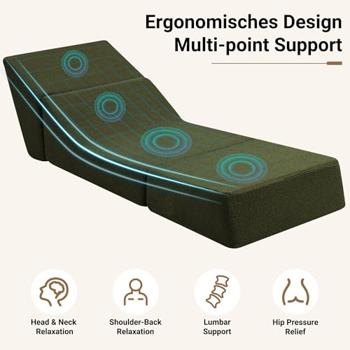 3-in-1 Folding Sofa Bed, Foldable Sofa Chair with Memory Foam for Small Space, Fold Out Couch Bed for Living Room, Floor Couch Bed for Bedroom, Pink