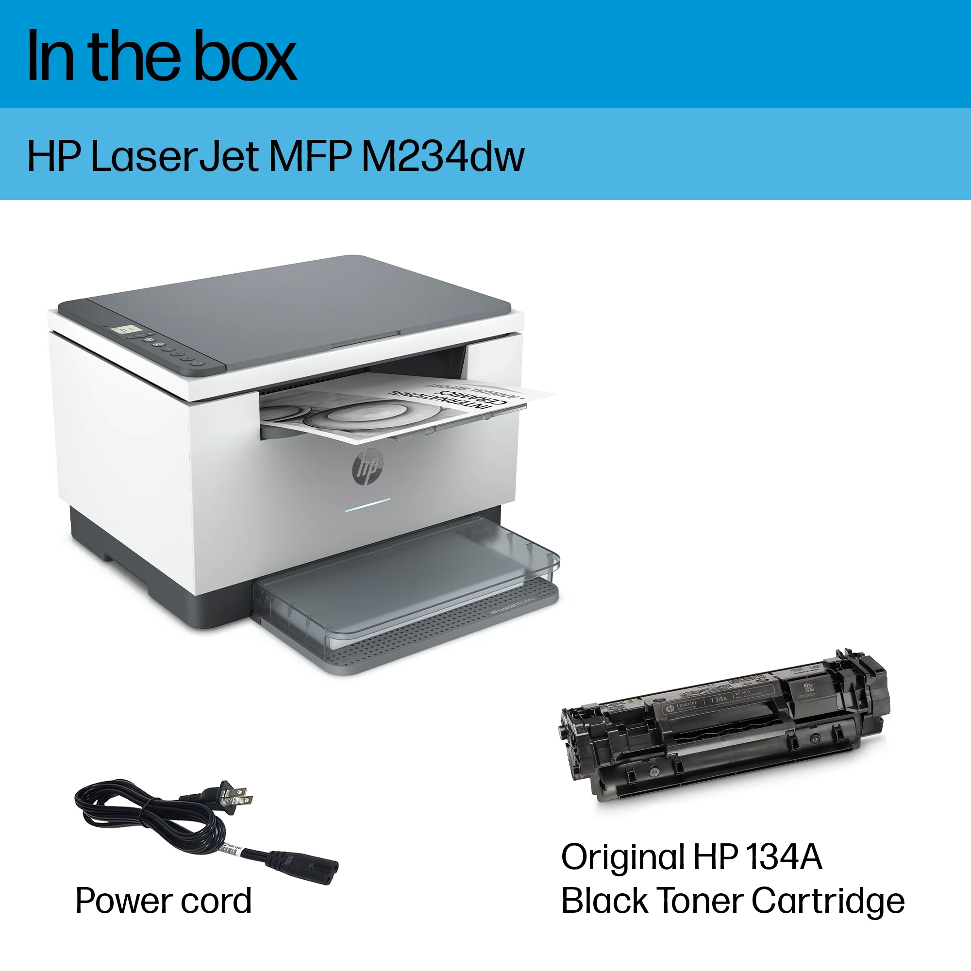 HP LaserJet MFP M234dw Laser Printer, Black And White Mobile Print, Copy, Scan