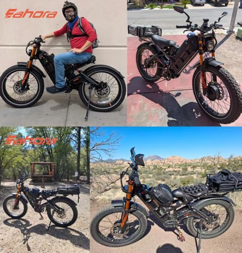 2025 Romeo Pro 3/Pro 2 Electric Bike for Adults 5000W/4000W Dual Motor E Bike 50/46MPH 60V/80Ah 52V/70AH Long Range Electric Bicycle,26 * 4.0 Fat Tire Full Suspension Electric Mountain Bike