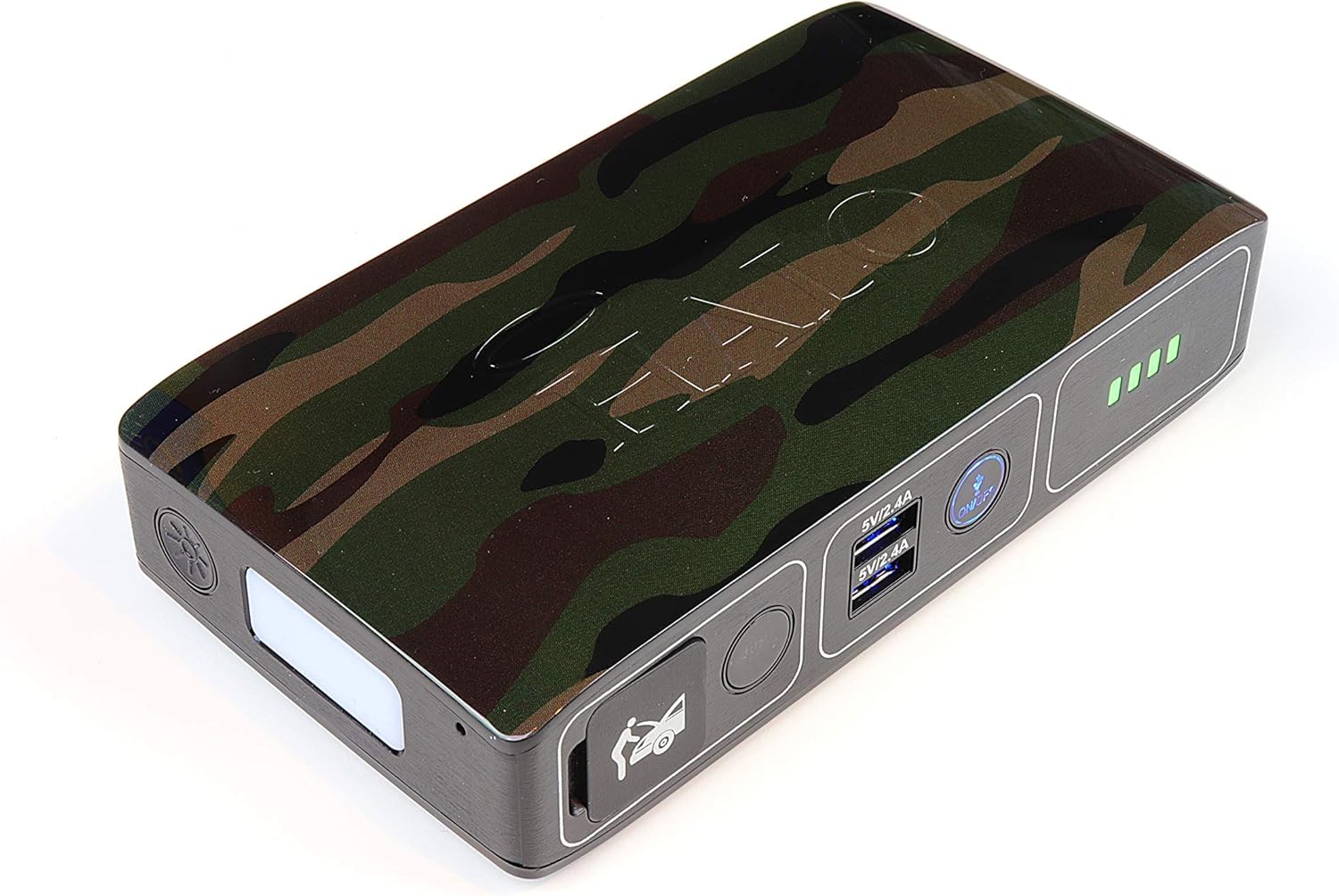 HALO Bolt Compact Portable Car Jump Starter - Car Battery Jump Starter with 2 USB Ports to Charger Devices, Portable Car Charger - Mint Ombre