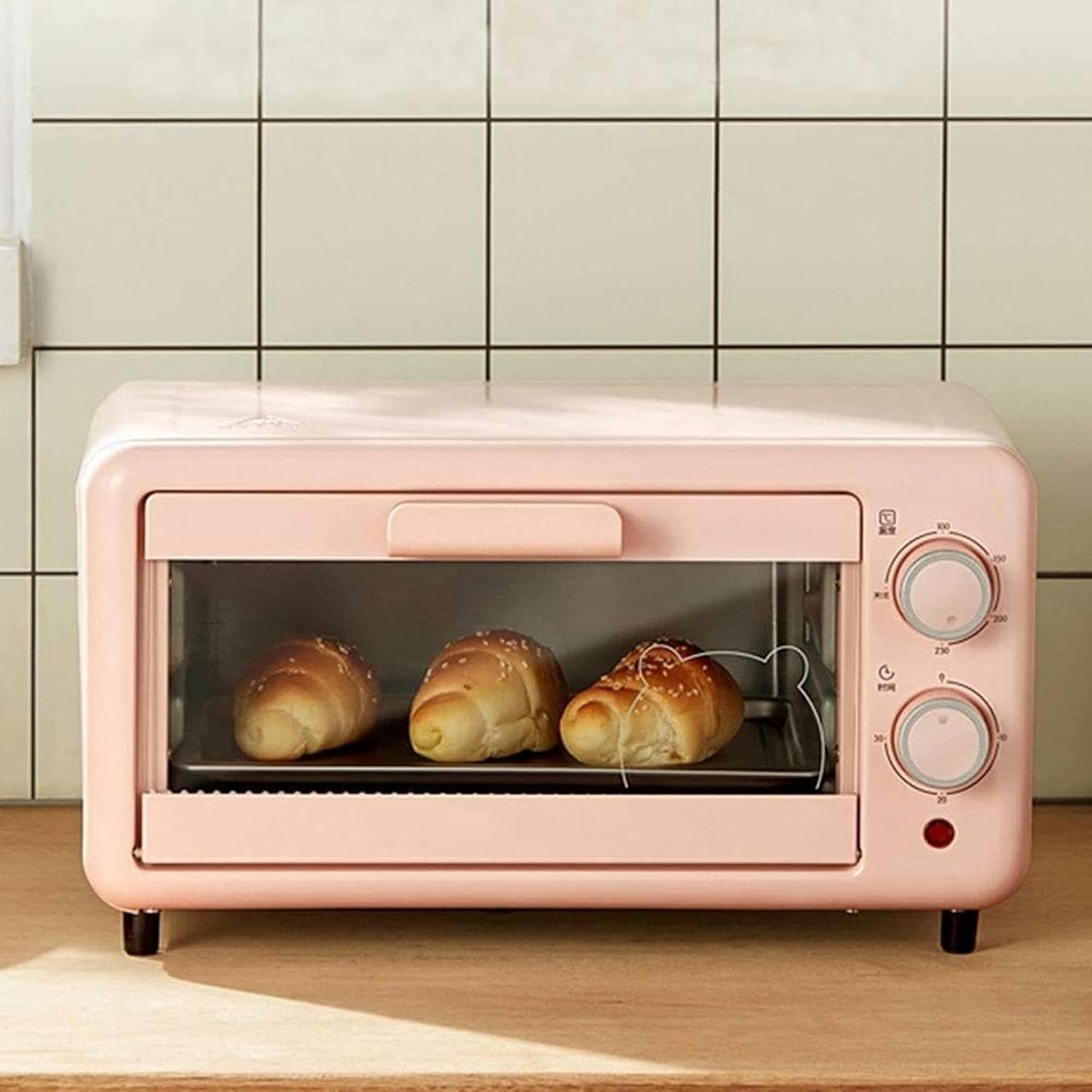 MINI ELECTRIC OVEN - Pink Expansion 11l2 Layers Small Small Galvanized Leaf Multifunction Leaf, 38.1x28.8x20.9cm Toaster