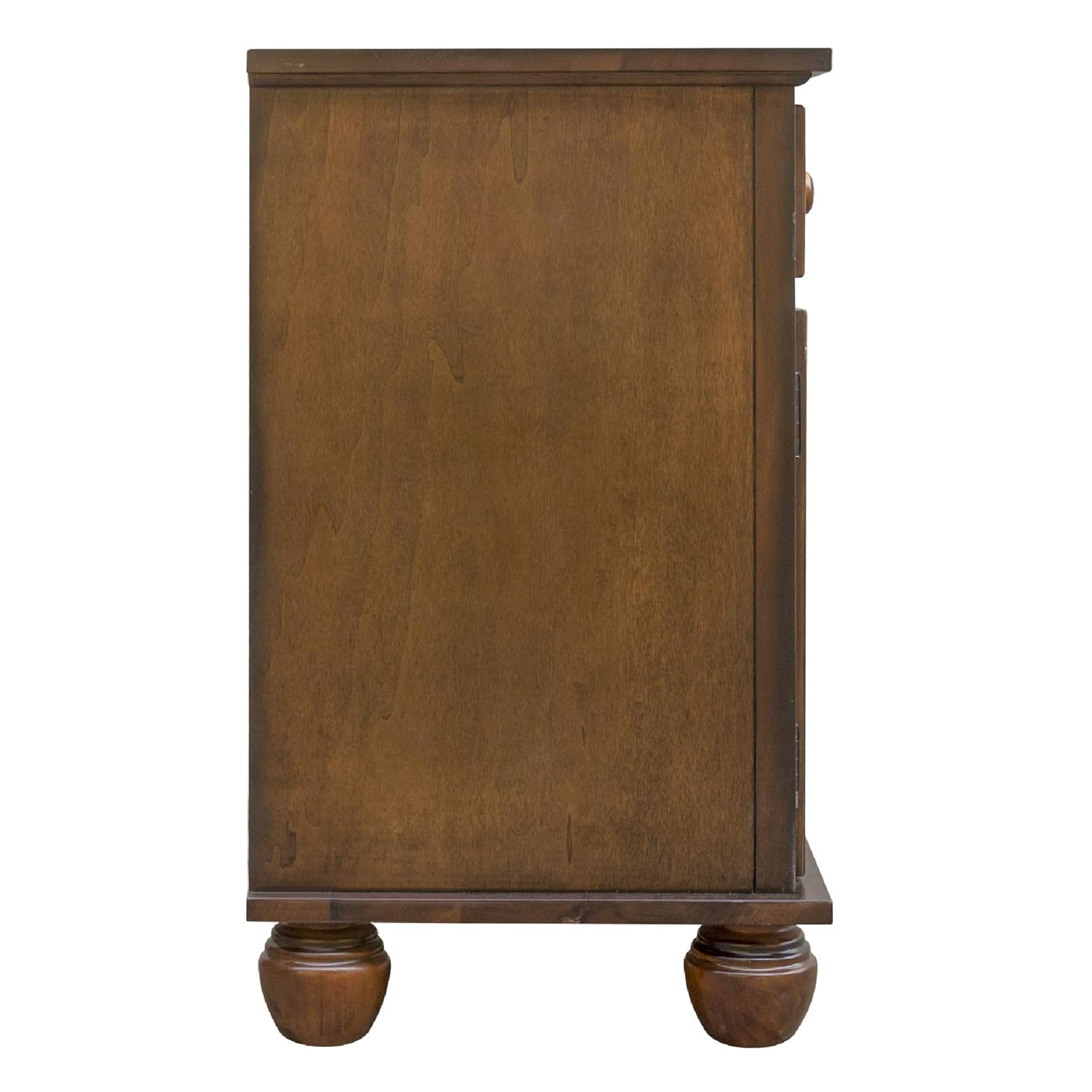 Sunset Trading Bahama Shutter Wood Nightstand, Felt Lined Drawer | Cabinet with Shelf, Tropical walnut