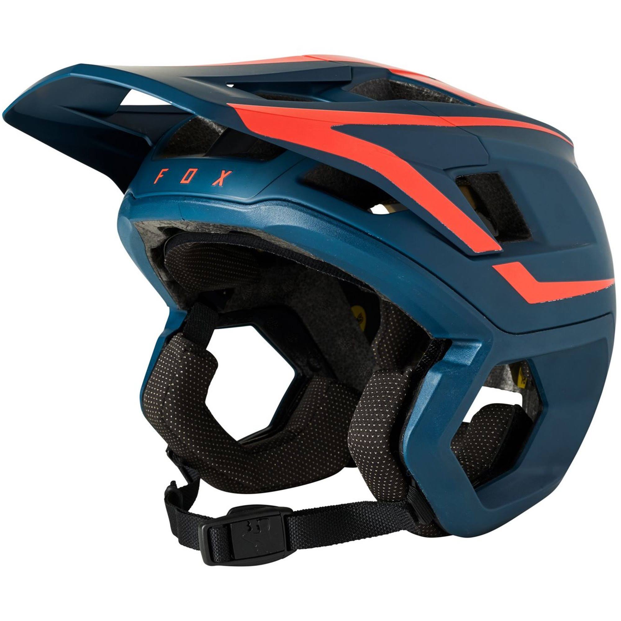 Fox Racing Dropframe Pro Helmet - Blue/Orange X-Large