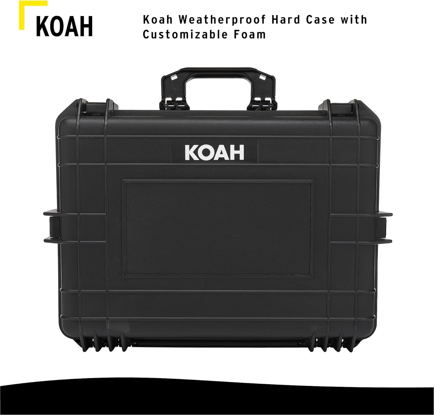 Koah Weatherproof Hard Case with Customizable Foam (22.4 x 16.7 x 8.5 Inch Outer, 19.9 x 13.9 x 7.6 Inner)