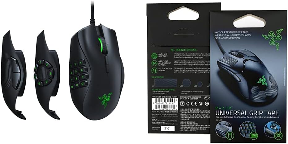 Razer Naga Pro Wireless Gaming Mouse: Interchangeable Side Plate w/ 2, 6, 12 Button Configurations - Focus+ 20K DPI Optical Sensor - Fastest Gaming Mouse Switch - Chroma RGB Lighting